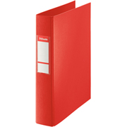 ESSELTE CARPETA FORRADA PP FOLIO 2 ANILLAS MIX 40mm ROJO 13302